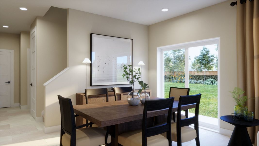 Representative furnished interior of a home built from the 2502 by Risewell Homes in Harvest Crossing, Aurora (Image 8).