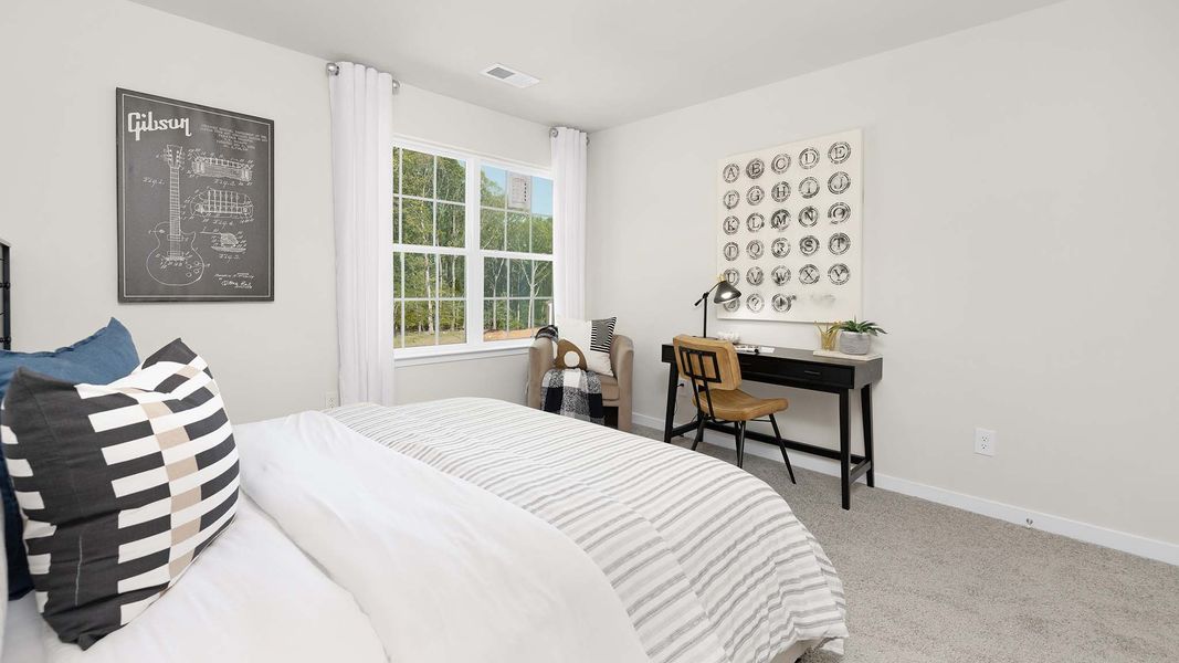 Furnished interior view inside a new home in Tap Root Farms, Fletcher (Image 20).