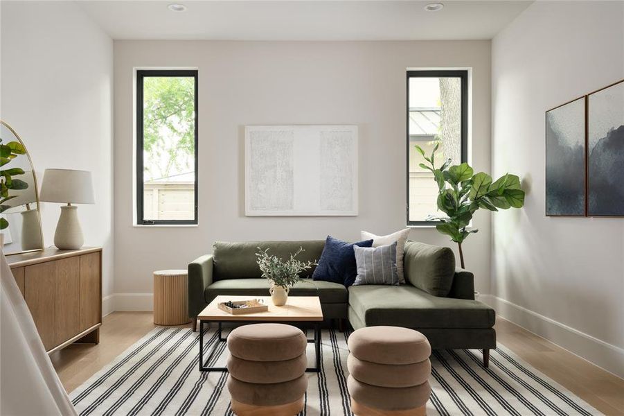 Furnished interior view inside a new home in , Dallas (Image 6). Furnished interior view inside a new home in , Dallas (Image 6).