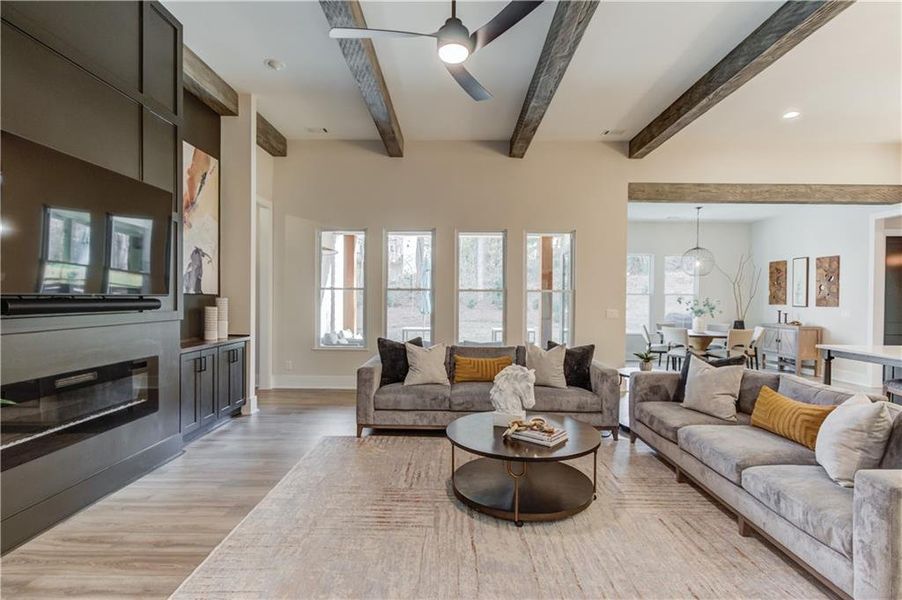 Furnished interior view inside a new home in , Suwanee (Image 38).