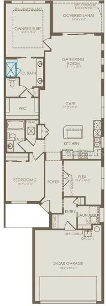 2D floor plan layout of this home in Tohoqua Reserve, Kissimmee, FL (Image 4).