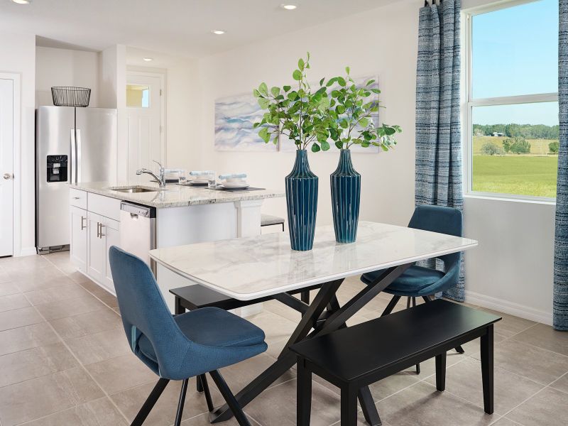 Dining area in the Denali model at Benton Hills.