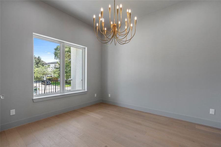 Private study or flex room ideal for a home office, library, or sitting area.