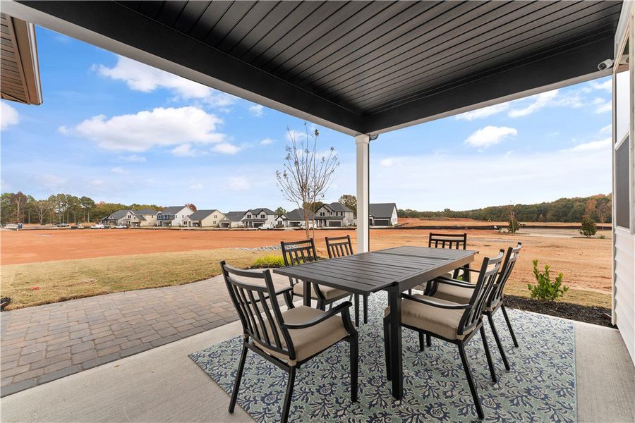 Exterior details and patio area of a home in The Oaks at Midway, Anderson (Image 3).