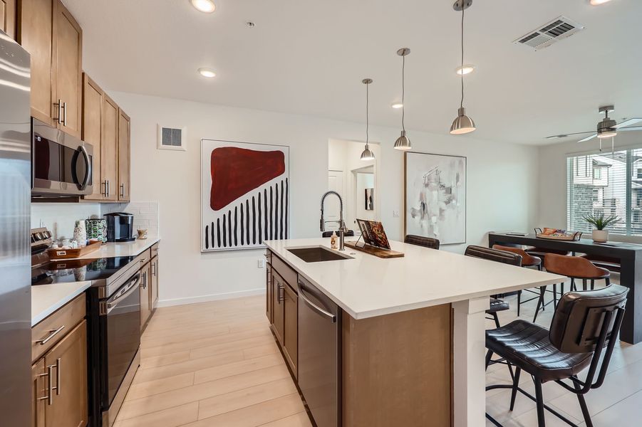Representative furnished interior of a home built from the Tymbre by Lokal Homes in The Residences at Victory Ridge, Colorado Springs (Image 6).