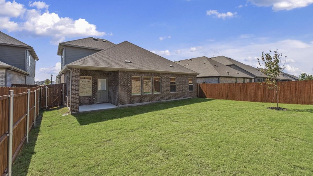 Exterior details and patio area of a home in Silverado, Aubrey (Image 3). Exterior details and patio area of a home in Silverado, Aubrey (Image 3).