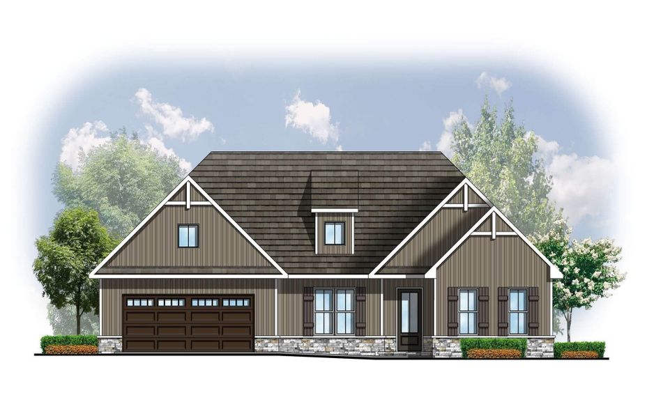 Representative rendering of the exterior for the Willow by Cook Bros. Homes (Image 10). Representative rendering of the exterior for the Willow by Cook Bros. Homes (Image 10).