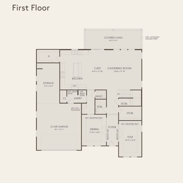 2D floor plan layout for the Norwood by Pulte Homes in Everhour, Newnan, GA (Image 5).