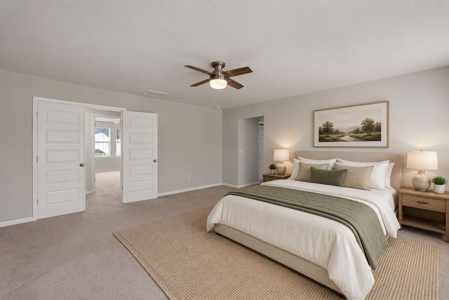 Furnished interior view inside a new home in Sweetgrass at Summers Corner, Summerville (Image 16).