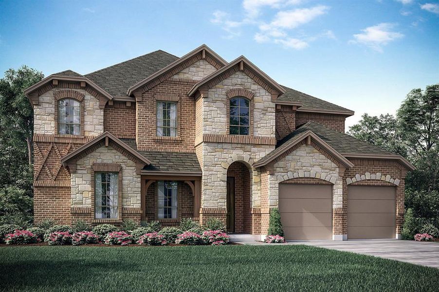 Front exterior of a new home in Callan Village, Lorena, TX, highlighting curb appeal (Image 17). Front exterior of a new home in Callan Village, Lorena, TX, highlighting curb appeal (Image 17).