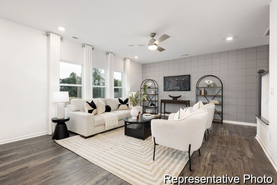 Furnished interior view inside a new home in Lowell Woods, Lowell (Image 5).