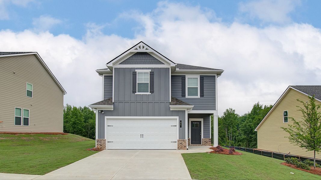 Representative exterior photo of a completed home built from the Reagan by DRB Homes in Westminster, Covington, GA (Image 23).