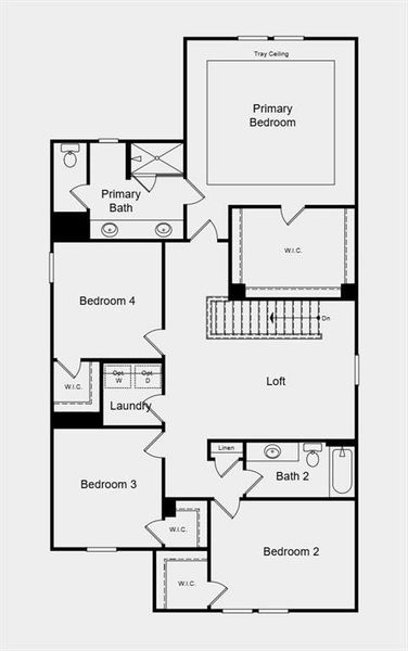 2D floor plan layout of this home in Heritage River, Euharlee, GA (Image 3).