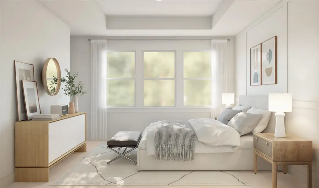 Secluded primary suite (*Artist rendering used for illustration purposes only.)