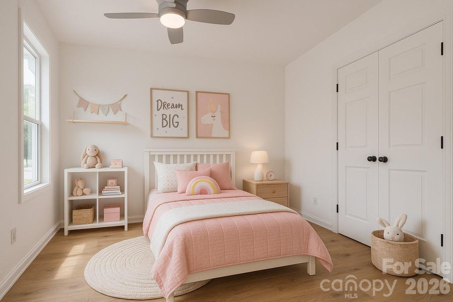 2nd Bedroom view to the entry door.