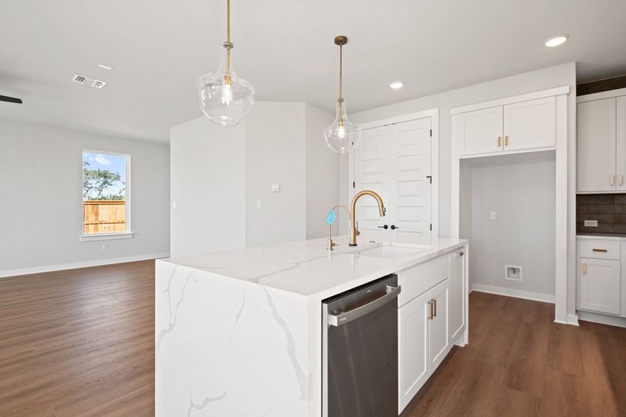Furnished interior view inside a new home in Terrace Collection at Heritage, Dripping Springs (Image 12).