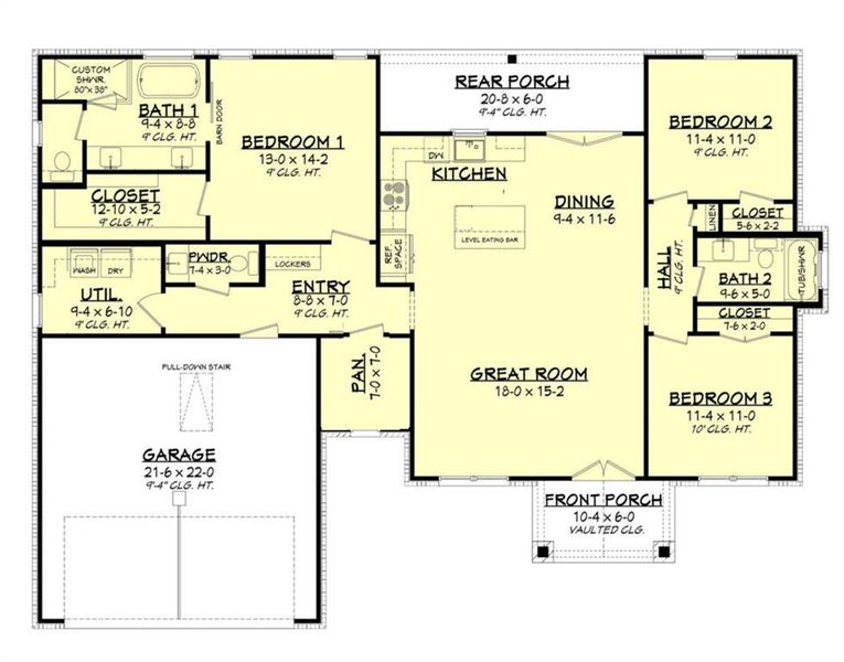 2D floor plan layout of this home in , Rockmart, GA (Image 3).