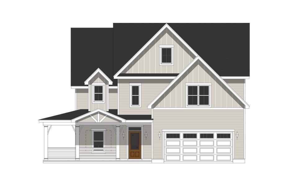 Representative exterior photo of a completed home built from the Harrison by Bill Clark Homes in Sidbury Landing, Wilmington, NC (Image 28).