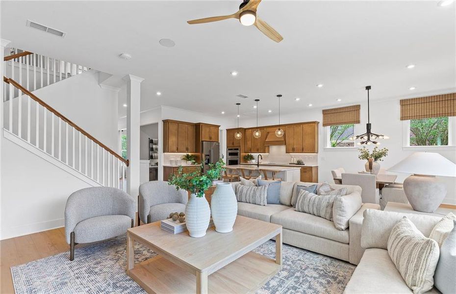 Furnished interior view inside a new home in Reunion, Flowery Branch (Image 7).