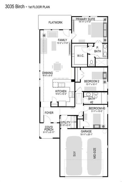 2D floor plan layout of this home in Lakehaven, Farmersville, TX (Image 3). 2D floor plan layout of this home in Lakehaven, Farmersville, TX (Image 3).