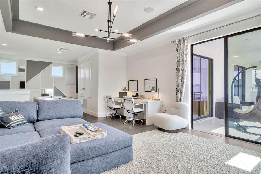 Furnished interior view inside a new home in Eagles Cove at Mirada, San Antonio (Image 21).