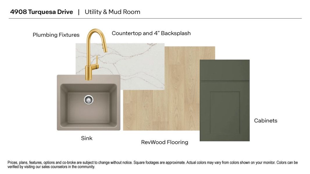 Sample of building materials used in homes in Sola Vista at West Cypress Hills, Spicewood (Image 8).