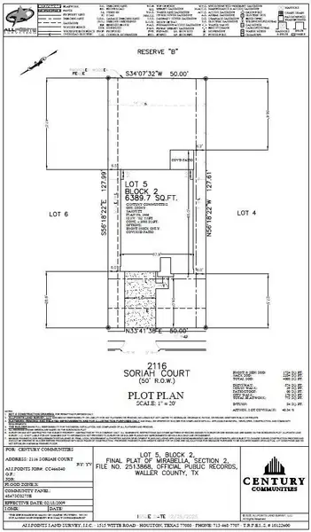 2D floor plan layout of this home in Mirabella, Brookshire, TX (Image 4).
