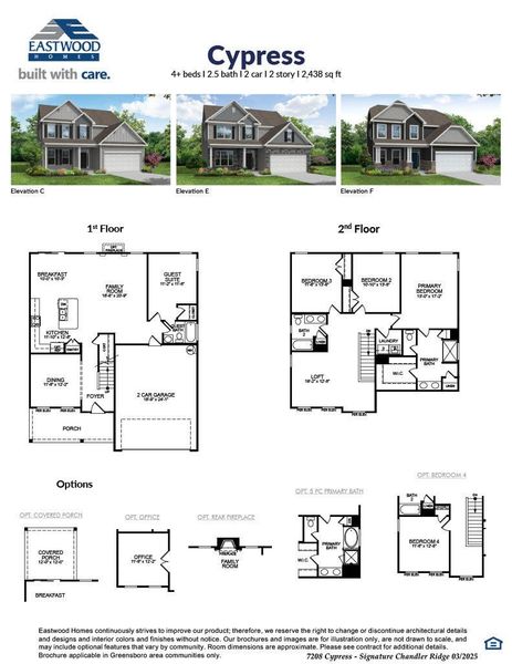 2D floor plan layout of this home in Chandler Ridge, McLeansville, NC (Image 5).