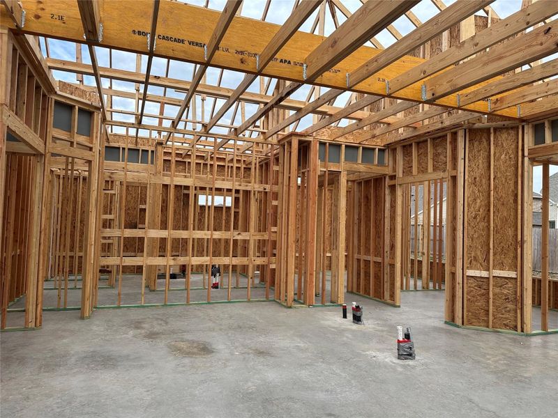 In-progress construction of a new home in Meridiana: 50ft. lots, Manvel, TX (Image 23).