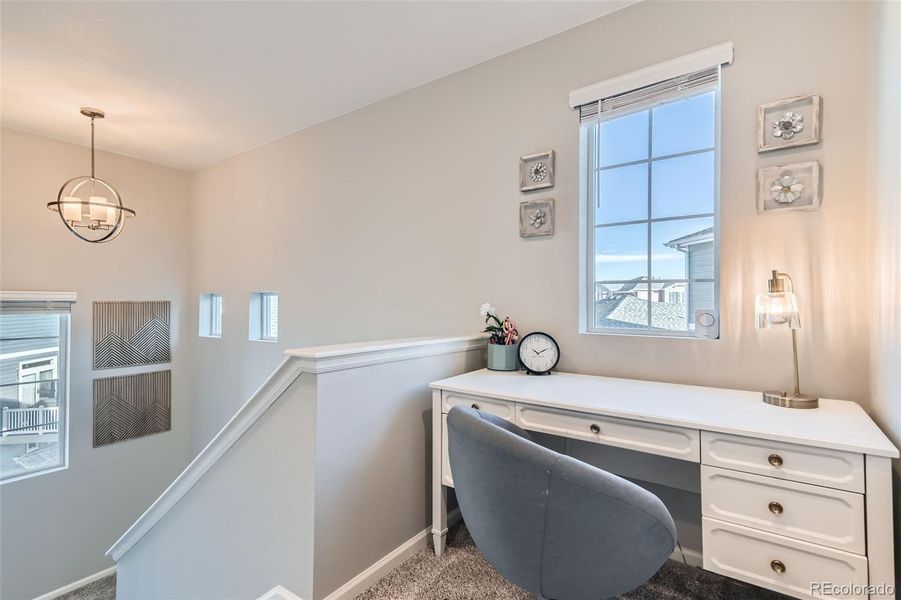 Hallway nook perfect for home office or homework station