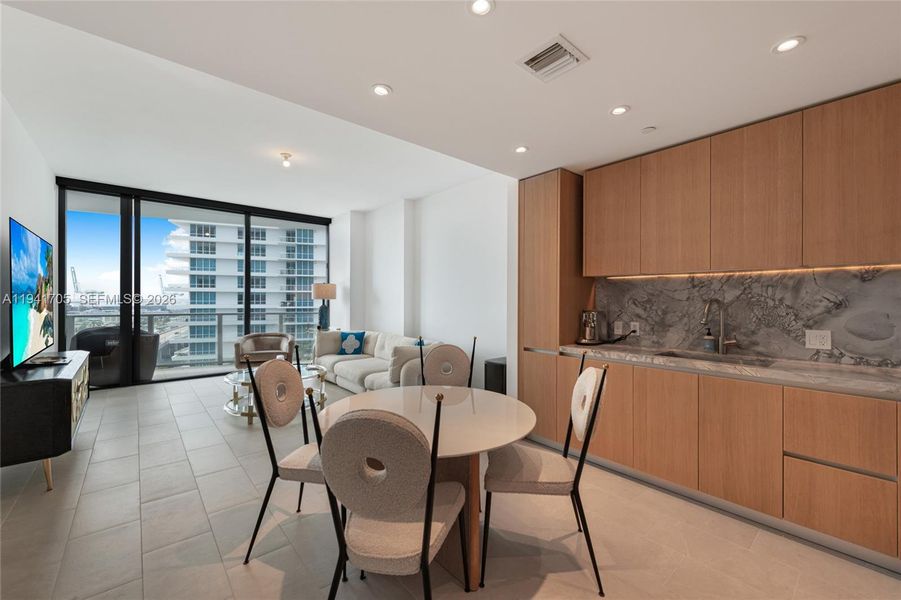 Furnished interior view inside a new home in , Miami Beach (Image 14).