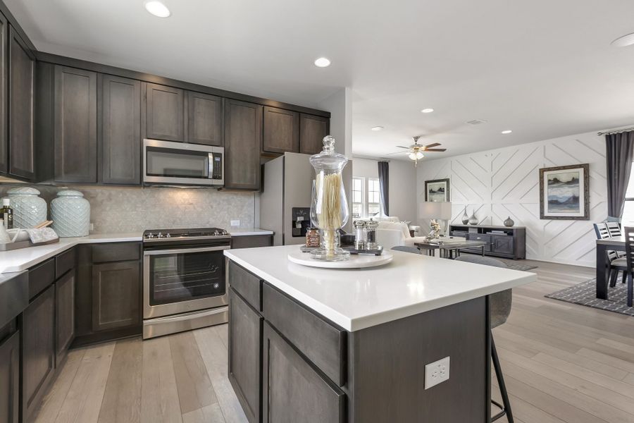 Furnished interior view inside a new home in Trace, San Marcos (Image 19).