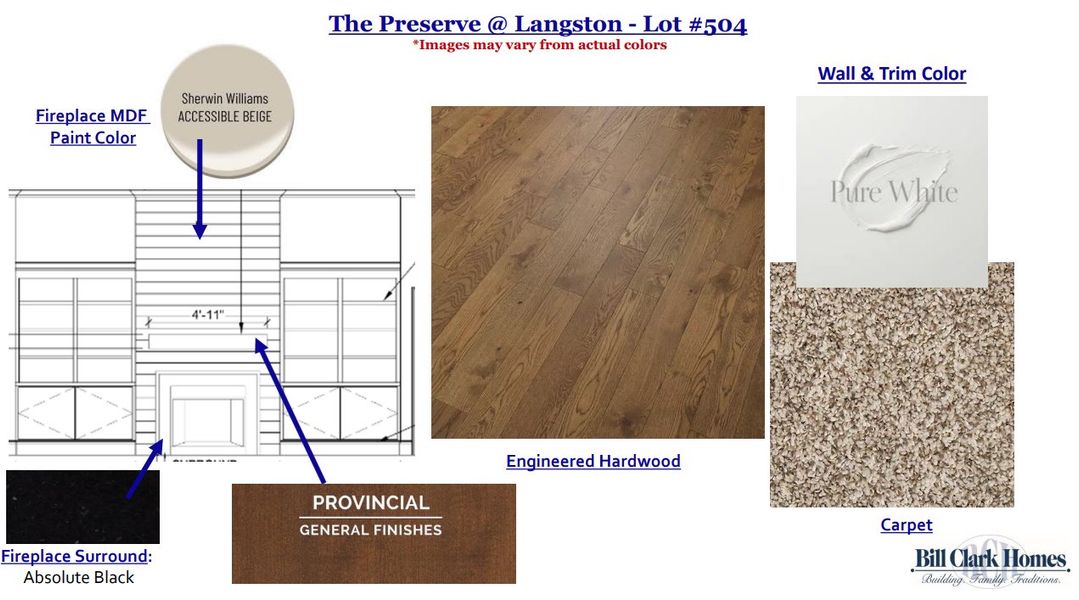 Sample of building materials used in homes in The Preserve at Langston, Winterville (Image 5). Sample of building materials used in homes in The Preserve at Langston, Winterville (Image 5).