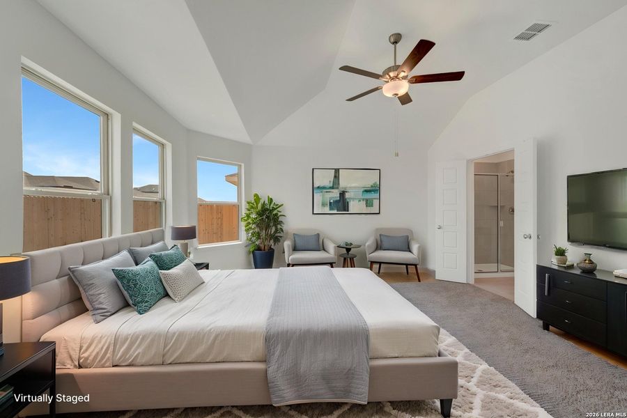 Furnished interior view inside a new home in Meadows at Clear Springs, New Braunfels (Image 6). Furnished interior view inside a new home in Meadows at Clear Springs, New Braunfels (Image 6).
