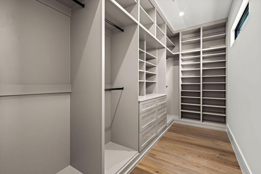 One of two primary closets One of two primary closets
