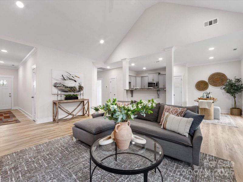 Furnished interior view inside a new home in , York (Image 6). Furnished interior view inside a new home in , York (Image 6).