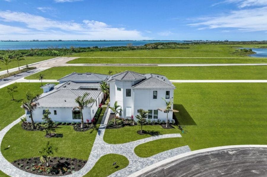 Representative exterior photo of a completed home built from the Silver Palm – Phase 2 by Medallion Home in Aqua, Bradenton, FL (Image 22).