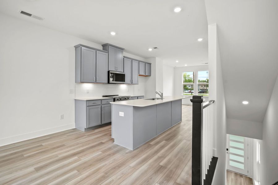 Furnished interior view inside a new home in West End Heights, Charlotte (Image 9). Furnished interior view inside a new home in West End Heights, Charlotte (Image 9).