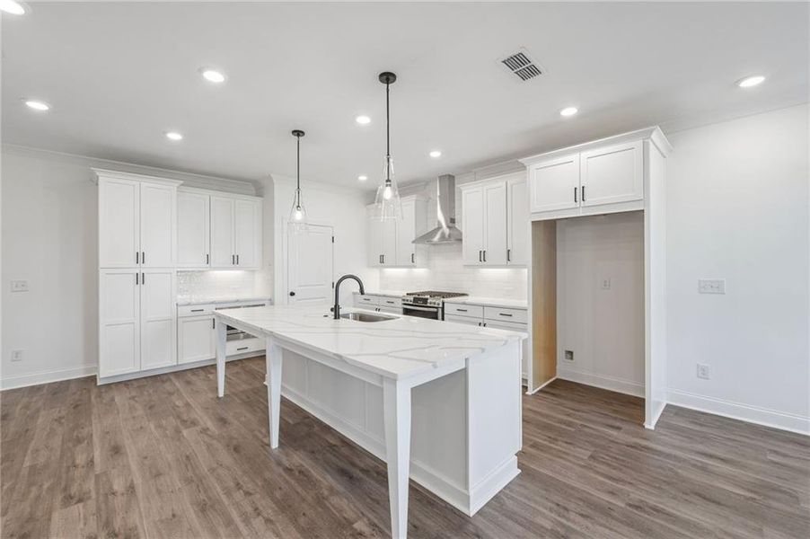 Furnished interior view inside a new home in Millcroft Townhomes, Buford (Image 11). Furnished interior view inside a new home in Millcroft Townhomes, Buford (Image 11).