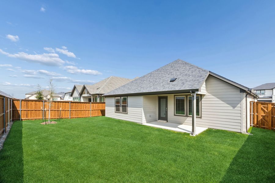 Patio in the Oscar home plan by Trophy Signature Homes – REPRESENTATIVE PHOTO