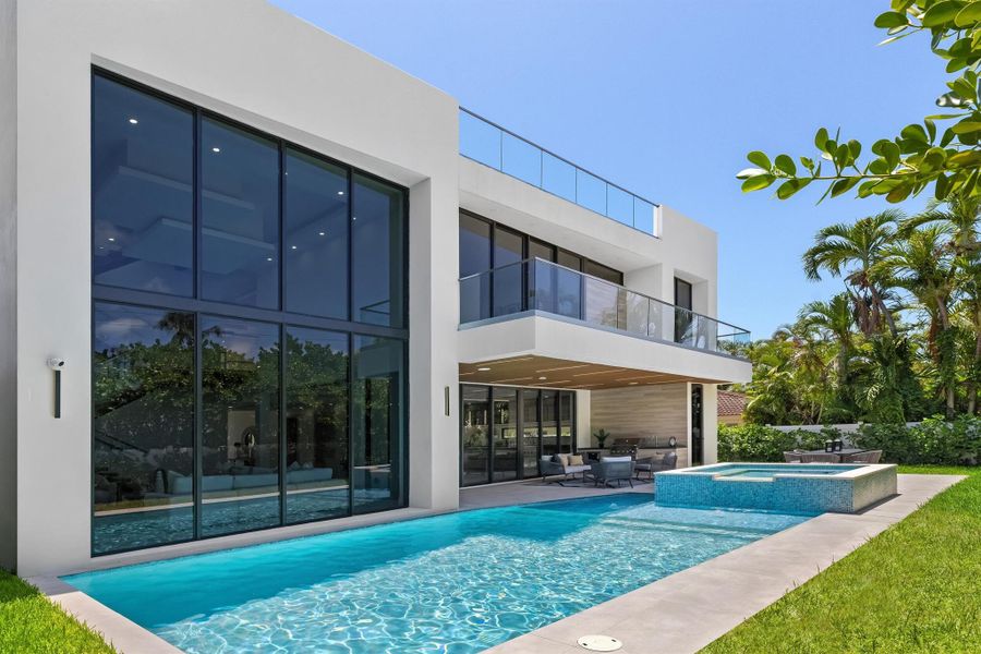 Front exterior of a new home in , Boca Raton, FL, highlighting curb appeal (Image 30). Front exterior of a new home in , Boca Raton, FL, highlighting curb appeal (Image 30).