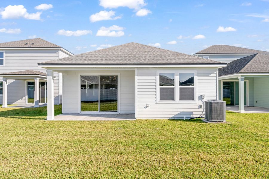 Lot 21 Rear Exterior with Covered Patio at Camden Woods in Kingsland