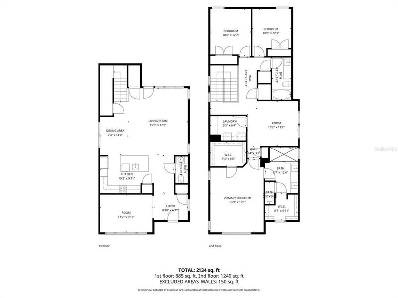 2D floor plan layout of this home in Weslyn Park in Sunbridge 34', St. Cloud, FL (Image 5).