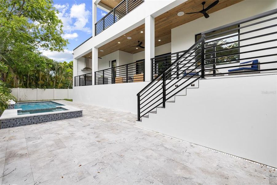 Exterior details and patio area of a home in , Tampa (Image 41).