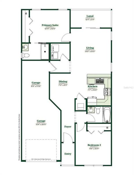2D floor plan layout of this home in , The Villages, FL (Image 5).