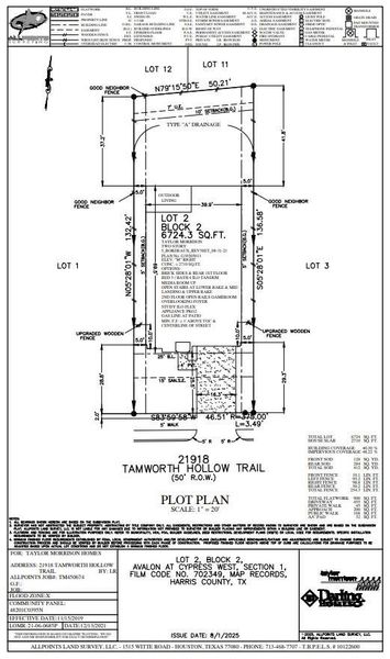 21918 Tamworth Hollow Trail Preliminary Plot Plan