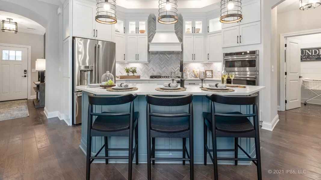 Furnished interior view inside a new home in The Courtyards at Bailey Farm, Dacula (Image 27).