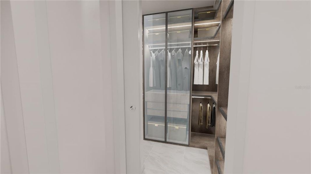 Secondary bedroom walk-in closet