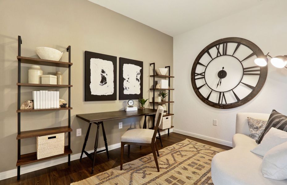 Representative furnished interior of a home built from the Taft by Pulte Homes in Crosswinds, Kyle (Image 12).