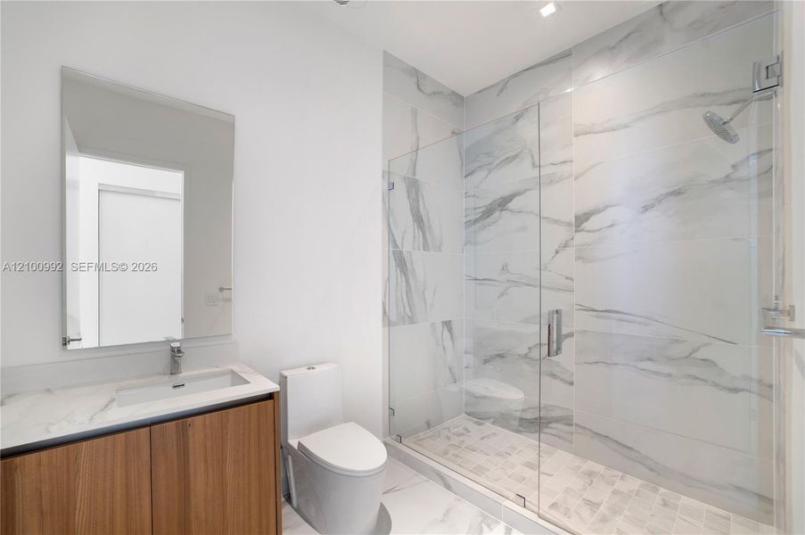 Furnished interior view inside a new home in , Miami (Image 10).